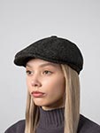 Кепка STETSON арт. 6641805 6-PANEL CAP WOOL (темно-серый / белый)